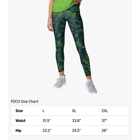 FOCO NFL Womens Sz L NFL Ladies Team Color Cloud Leggings NY Giants - Picture 4 of 4